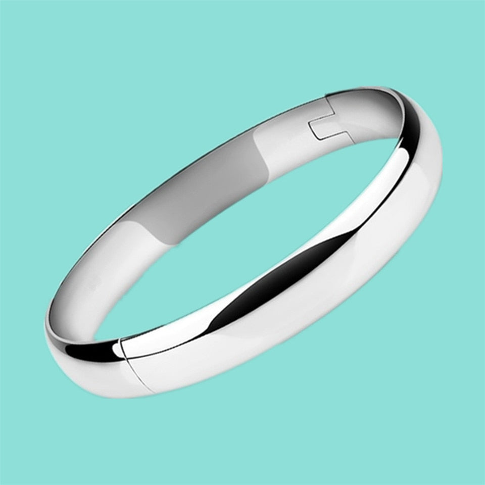 Sterling Silver Smooth Solid Bracelet Bangle