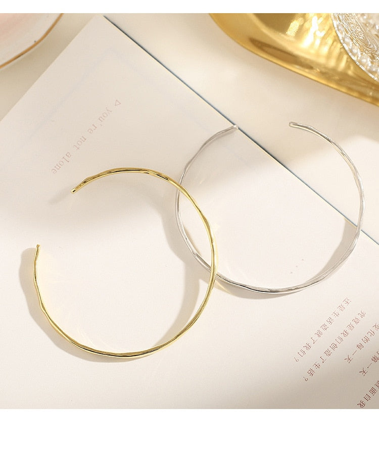 Sterling Silver Irregular Cuff Bracelet