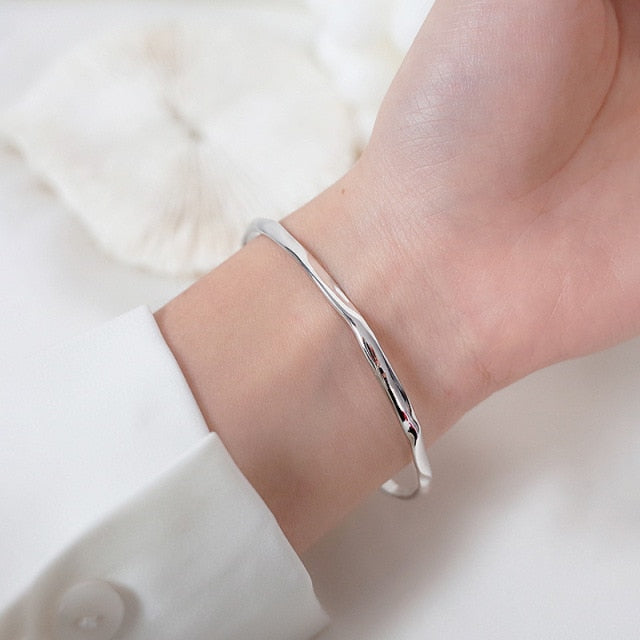 Sterling Silver Irregular Cuff Bracelet