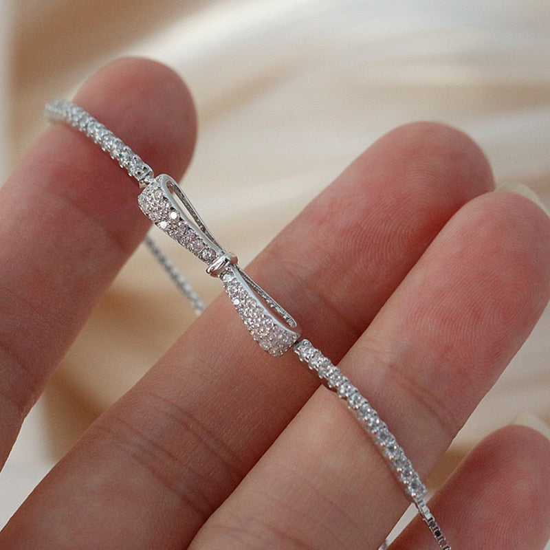 Sterling Silver Bowknot Bracelet