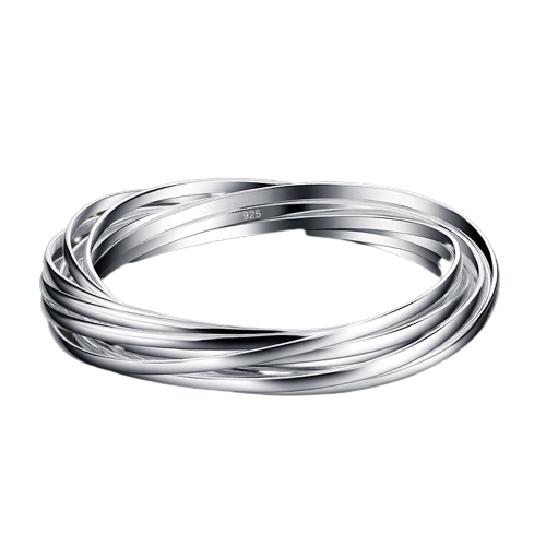Solid 925 Sterling Silver Smooth Bangle Bracelet