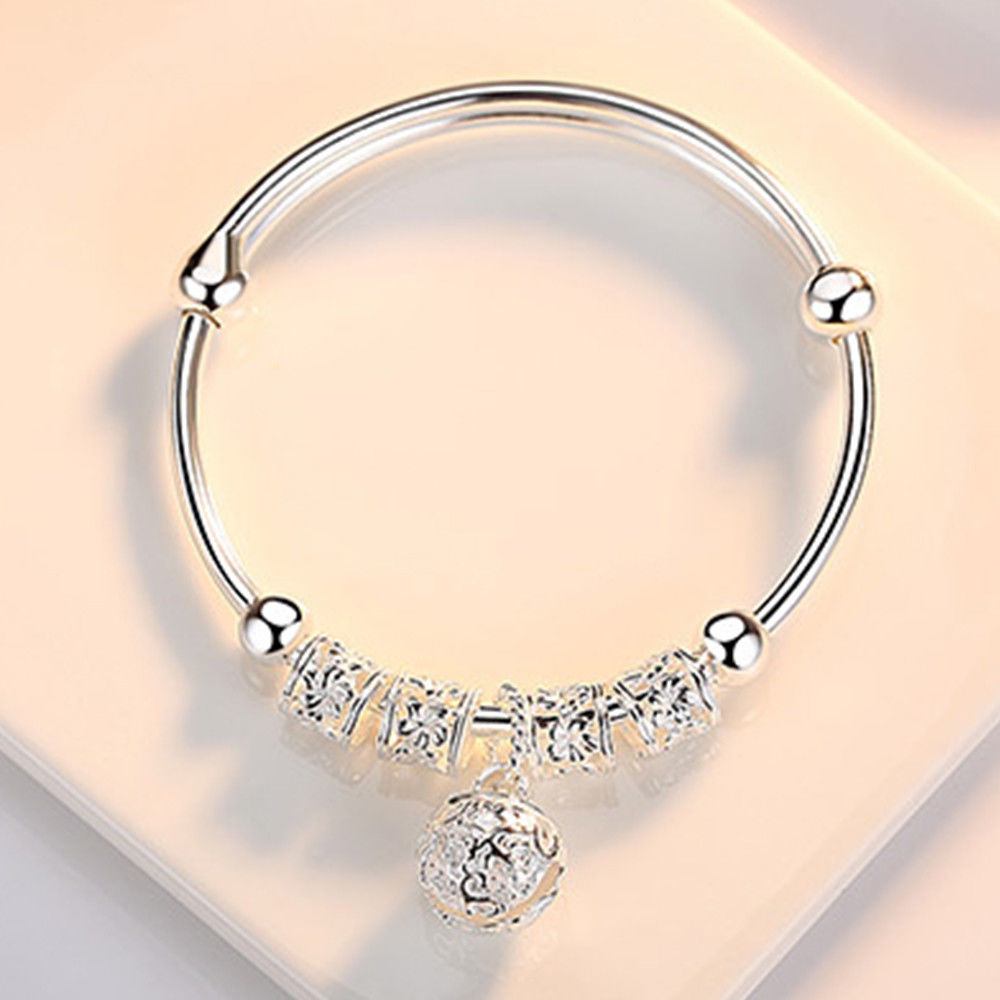 Sterling Silver Ball Charm Bracelet
