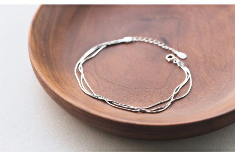 Sterling Silver Layered Bracelet